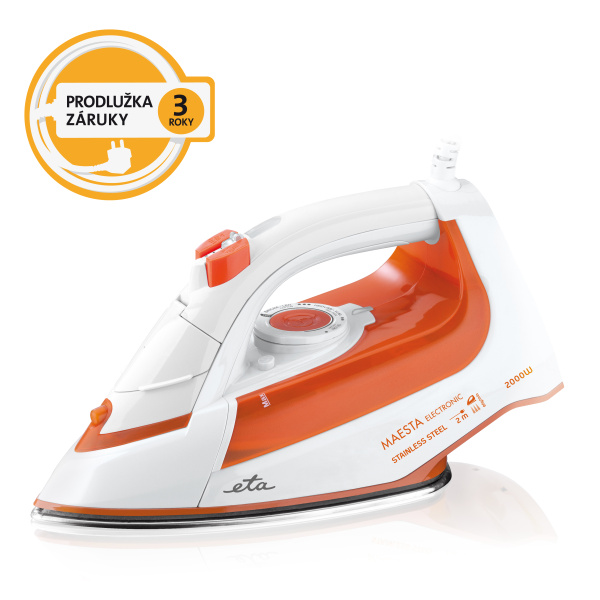 Žehlička ETA Maesta 0287 90000 bílá/oranžová