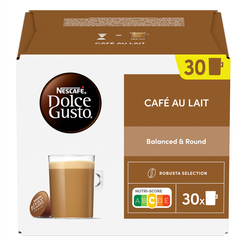 Kapsle pro espressa NESCAFÉ Dolce Gusto® Café au Lait (30 ks)