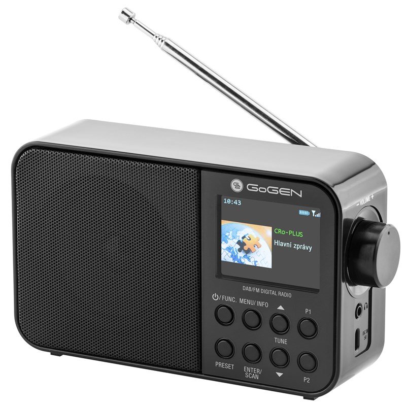 Radiopřijímač s DAB+ GoGEN DAB 500 BT W černý