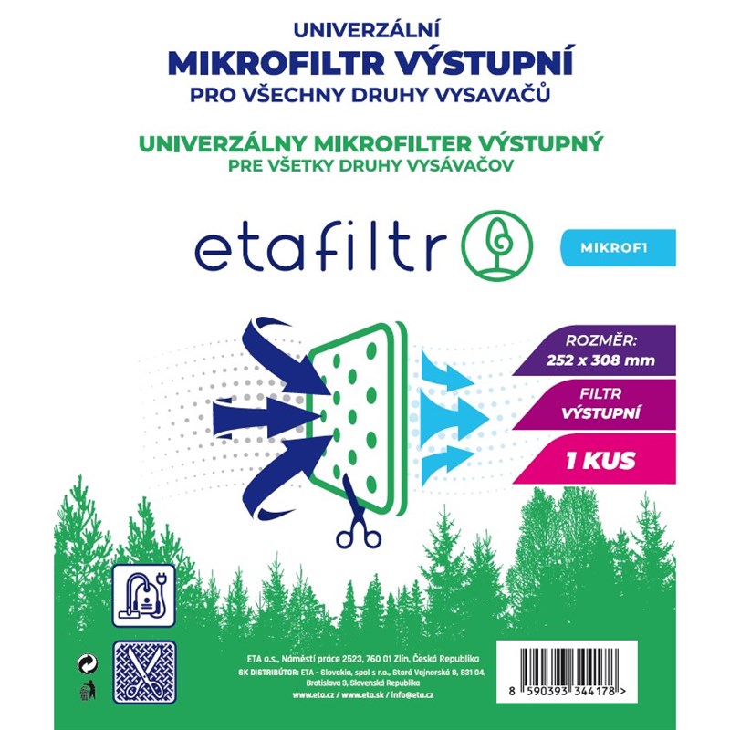 Filtr ETA MIKROF1 bílý