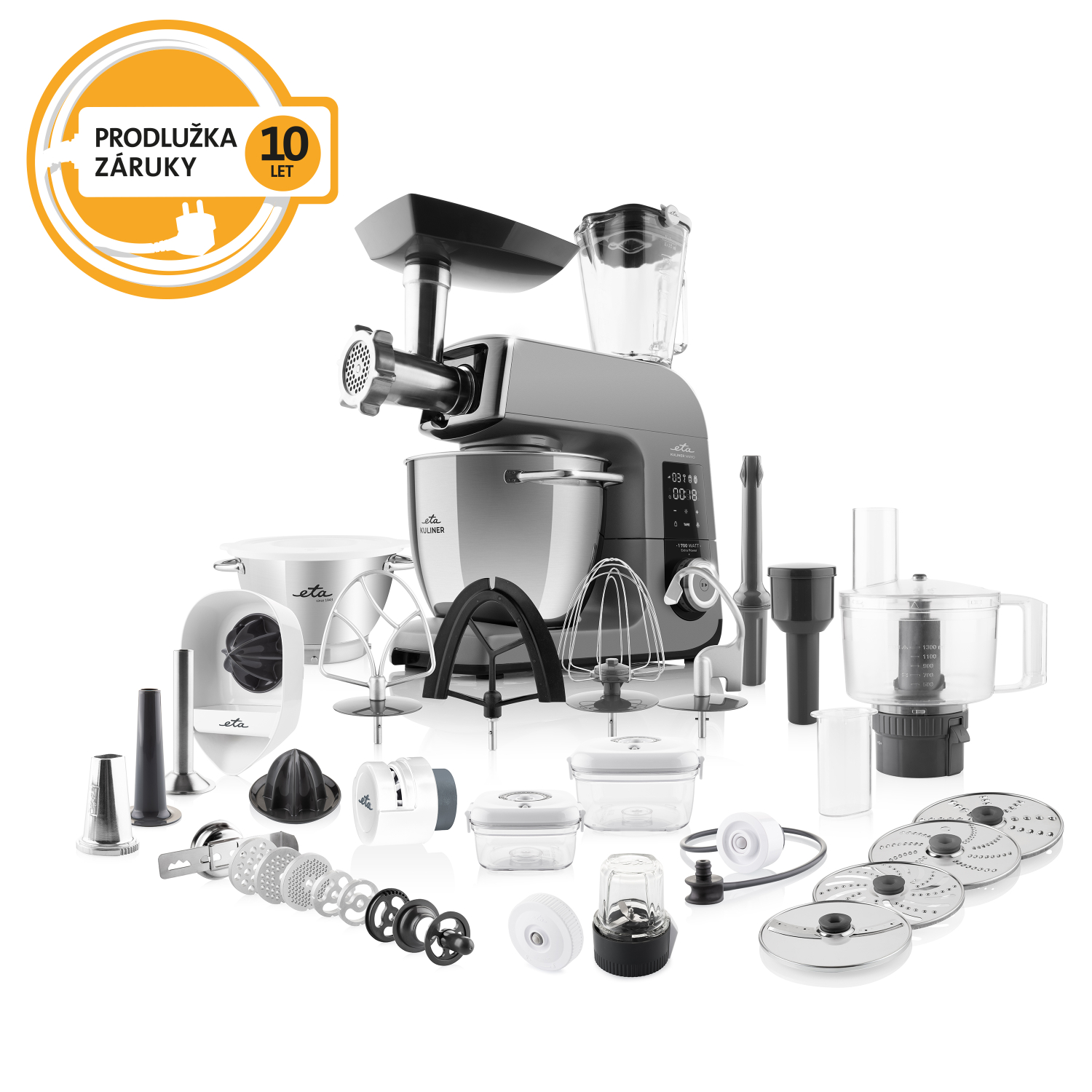 Kuchyňský robot ETA Kuliner II Vario 2038 90020 titanový