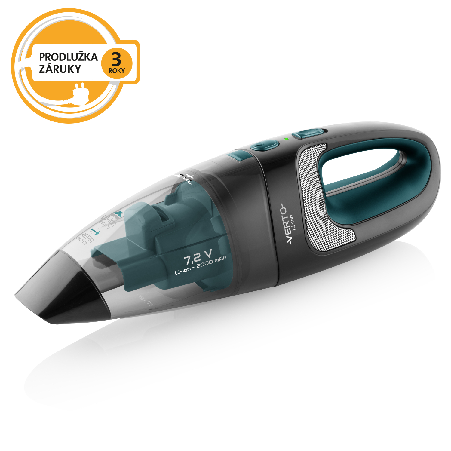 Akumulátorový vysavač ETA Verto Li-ion 1442 90010 černý/tyrkysový