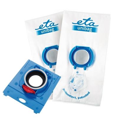 Sáčky do vysavače ETA UNIBAG startovací set č. 3 9900 68040  - 1 x adaptér + 2 x sáček 3 l bílý/modrý - obrázek č. 1