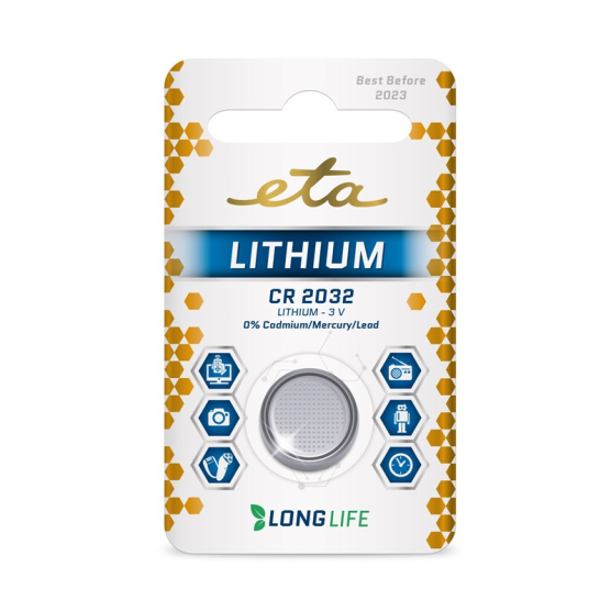Baterie lithiová ETA PREMIUM CR2032, blistr 1ks - obrázek č. 1