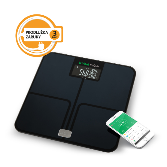 Osobní váha ETA Vital Trainer s aplikací 7780 90000 černá - obrázek č. 1