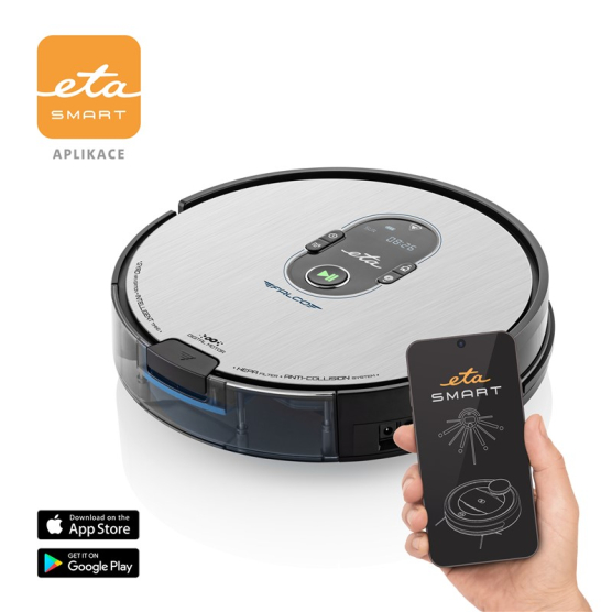 Robotický vysavač ETA Falco Smart 2515 90000 černý/stříbrný - obrázek č. 1
