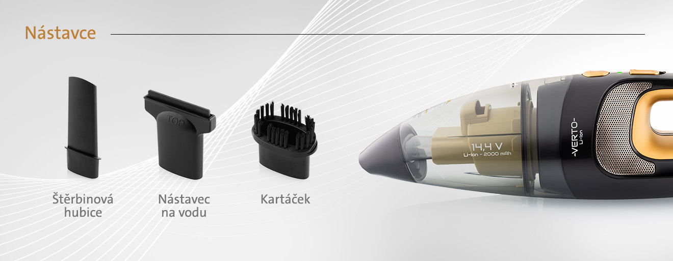 Ruční vysavač Verto - nástavce