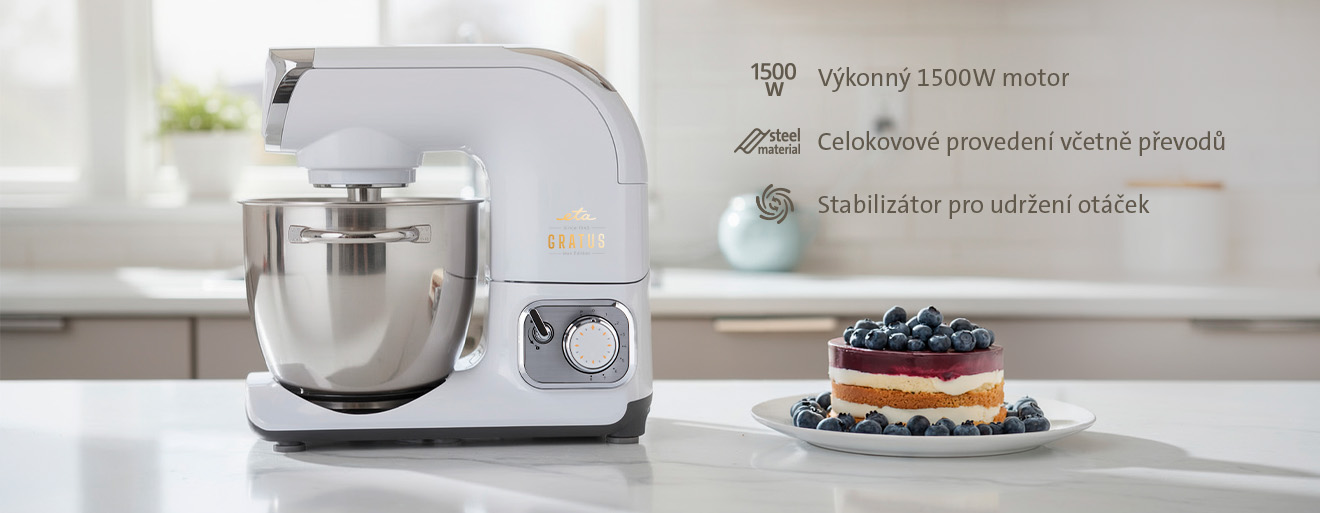 Kuchyňský robot ETA Gratus Evo Max II, klíčové vlastností