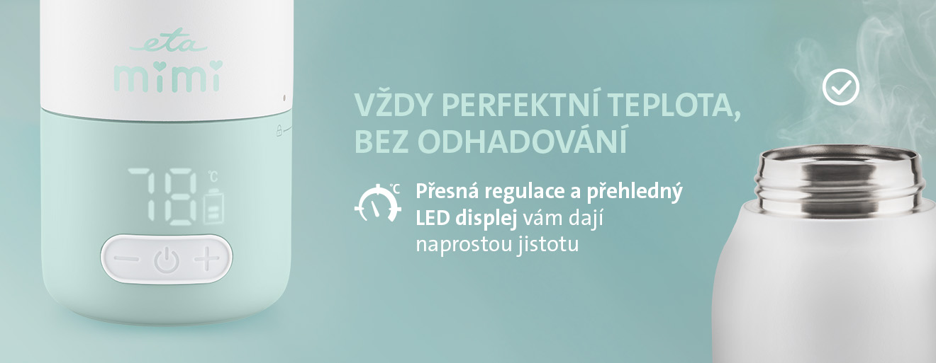 Ohřívač mléka ETA Mimi, regulace teploty