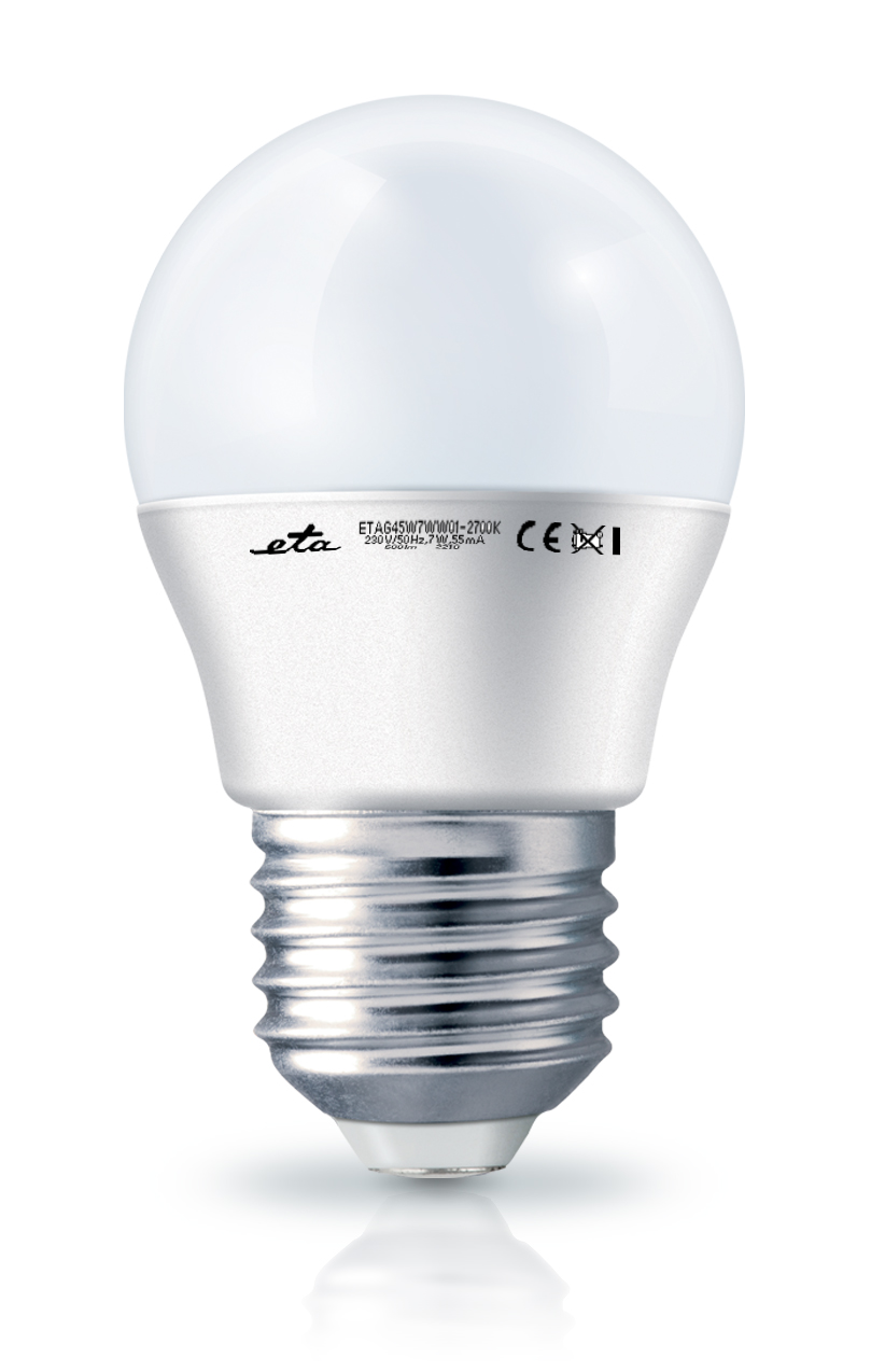 Žárovka LED ETA EKO LEDka mini globe 7W, E27, teplá bílá
