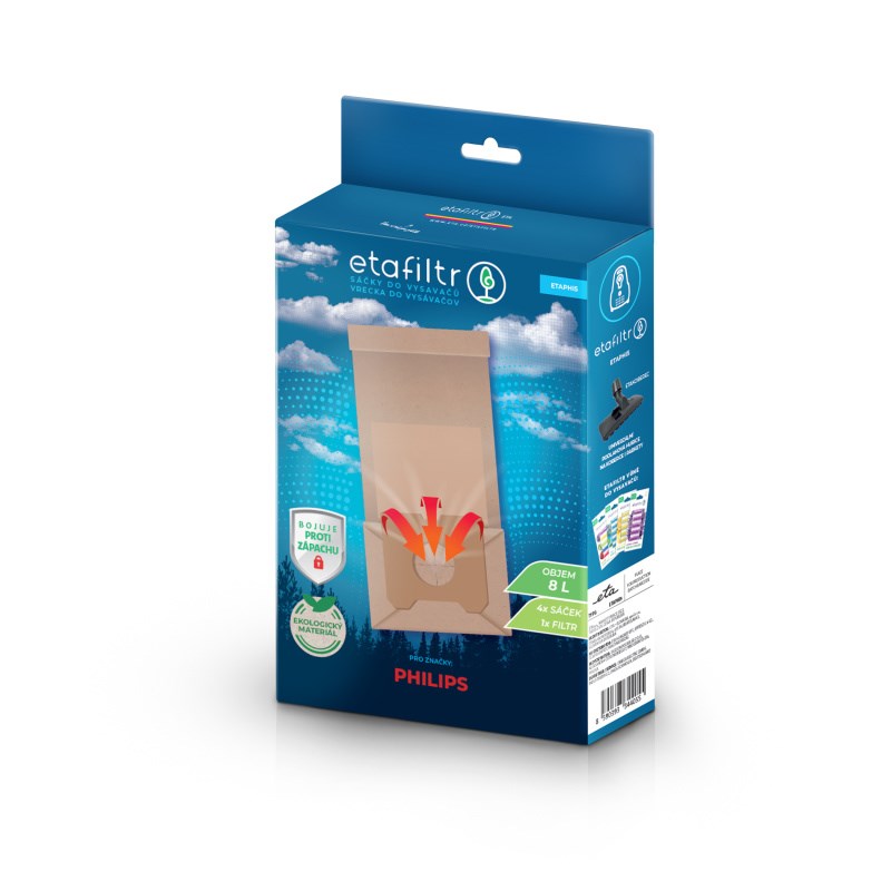 Sáčky do vysavače ETA Philips 5 (4 ks) hnědý