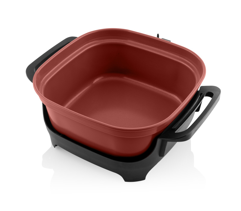 Elektrický pečicí hrnec ETA Pečenka Ceramic Natura 0133 900053 červený