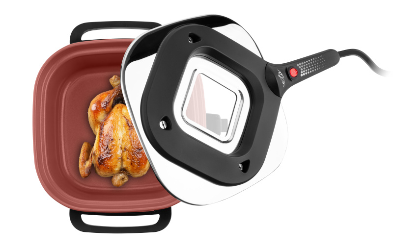 Elektrický pečicí hrnec ETA Pečenka Ceramic Natura 0133 900053 červený