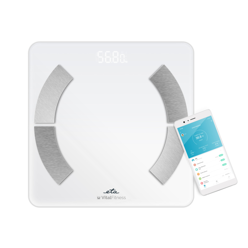 Osobní váha ETA Vital Fitness s aplikací 2779 90000 bílá