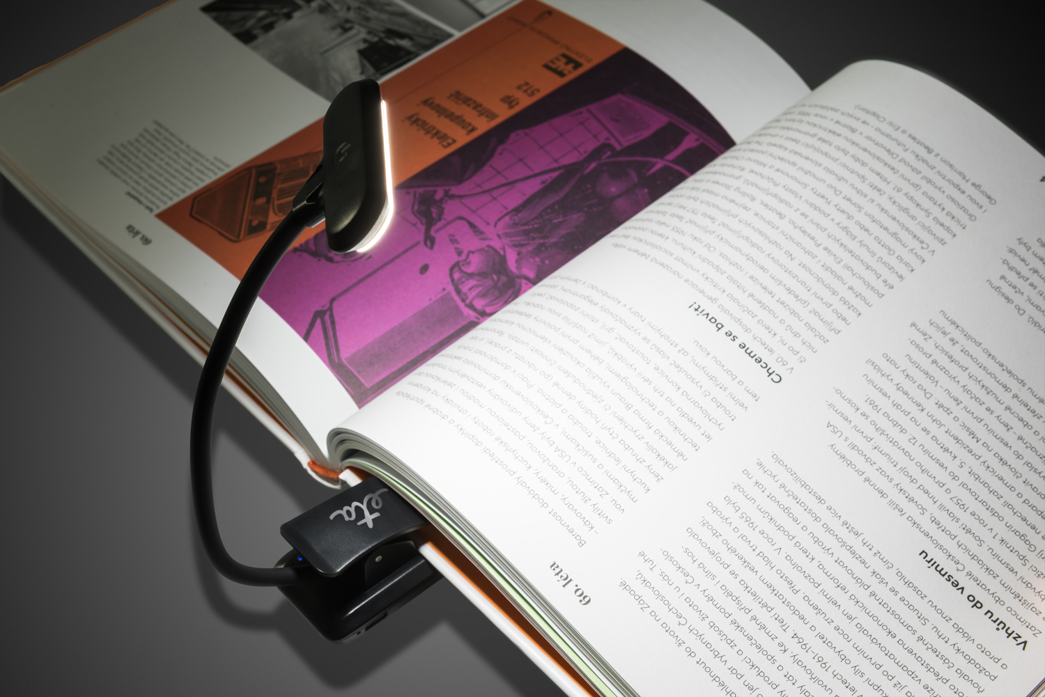 Stolní LED lampička ETA 089490000 s klipem, nabíjecí, stmívatelná černá