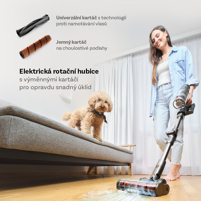 Tyčový vysavač ETA Terier 3 v 1, 5247 90000 hnědý