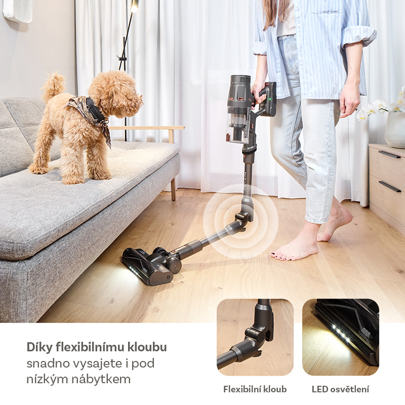 Tyčový vysavač ETA Terier 3 v 1, 5247 90000 hnědý