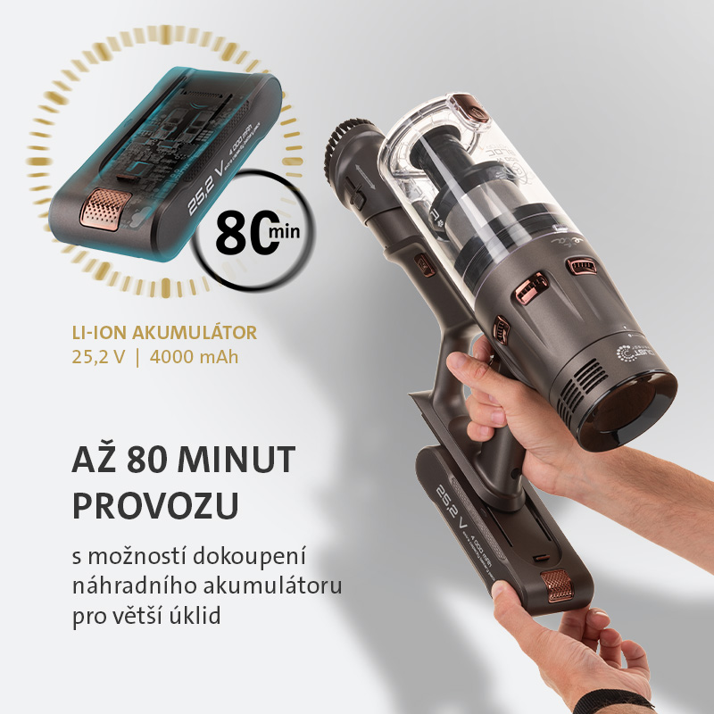 Tyčový vysavač ETA Terier 3 v 1, 5247 90000 hnědý