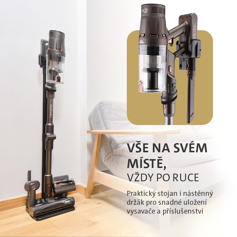 Tyčový vysavač ETA Terier 3 v 1, 5247 90000 hnědý