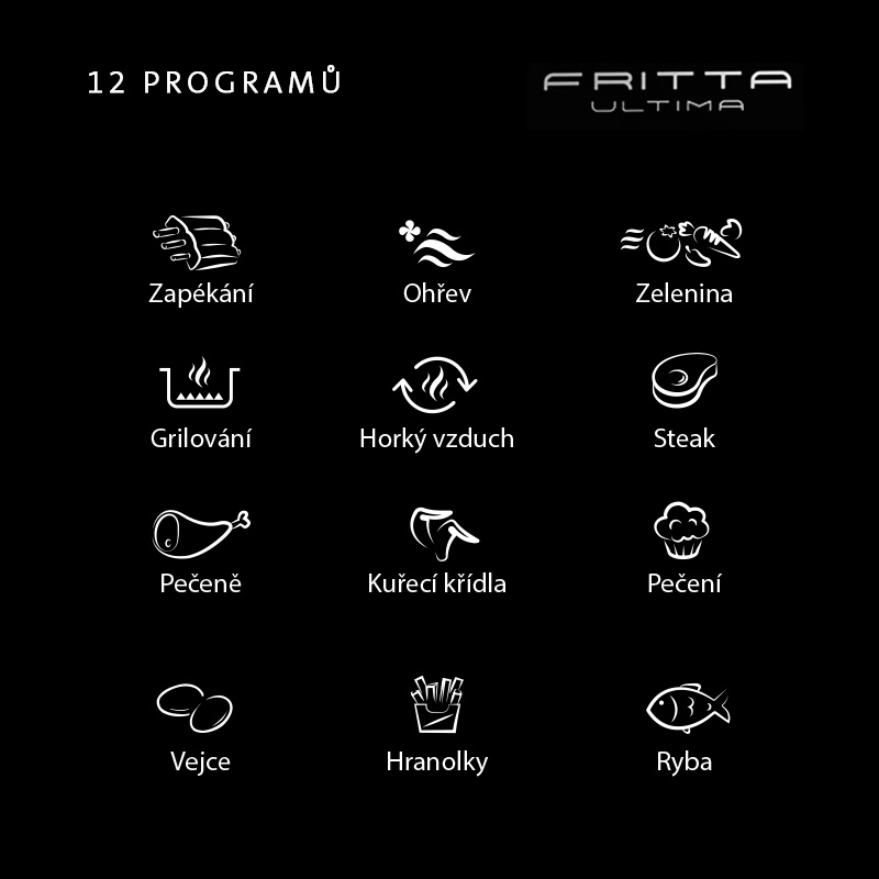Fritéza horkovzdušná ETA Fritta Ultima 7168 90000 černá