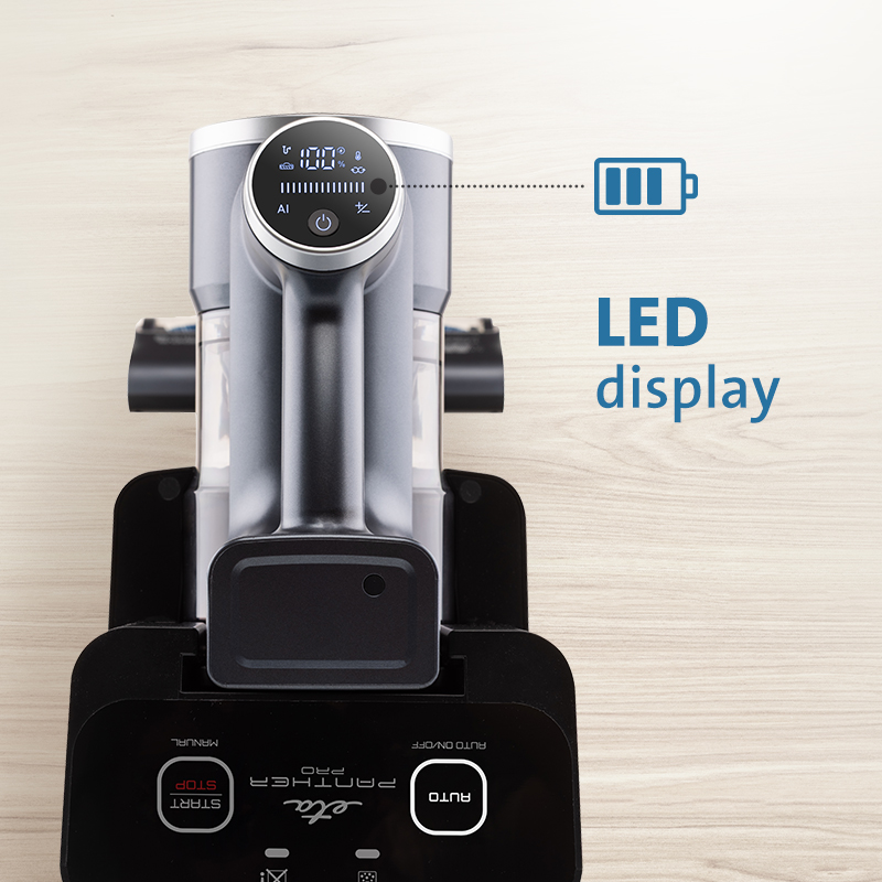 Tyčový vysavač ETA Panther PRO 7250 90000 s odsávací stanicí černý