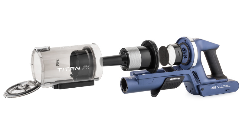 Tyčový vysavač ETA Titan AI 5255 90000 černý/modrý