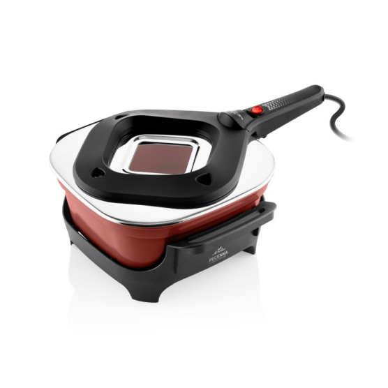 Elektrický pečicí hrnec ETA Pečenka Ceramic Natura 0133 900053 červený