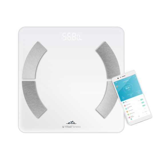 Osobní váha ETA Vital Fitness s aplikací 2779 90000 bílá