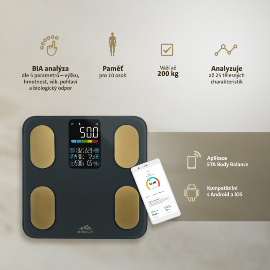 Osobní váha ETA Vital Gym 7779 90000 šedá