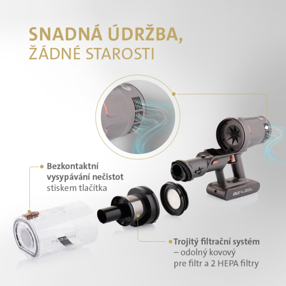 Tyčový vysavač ETA Terier 3 v 1, 5247 90000 hnědý