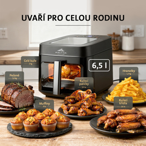 Fritéza horkovzdušná ETA Fritta Ultima 7168 90000 černá - vedlejší obrázek č. 7