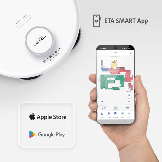 Robotický vysavač ETA MASTER AQUA PRO 7229 90000 bílý - vedlejší obrázek č. 23