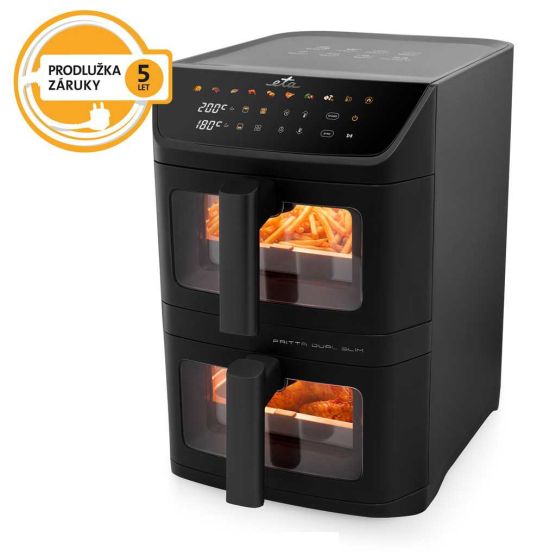 Fritéza horkovzdušná ETA Fritta Dual Slim 4167 90000 černá - vedlejší obrázek č. 2