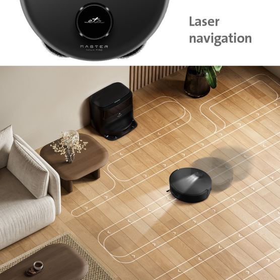 Robotický vysavač ETA Master Aqua Pro 7229 90010 černý - vedlejší obrázek č. 13