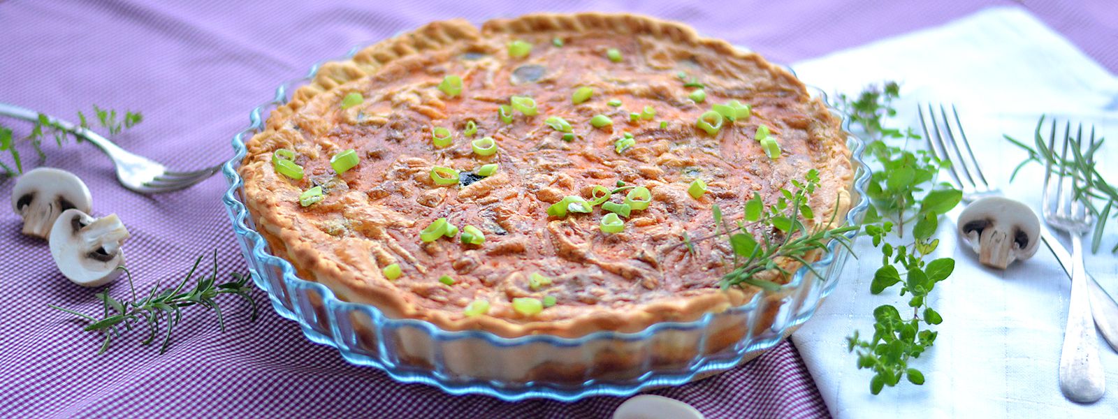 Quiche s žampiony