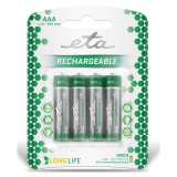 Baterie nabíjecí ETA AAA, HR03, 950mAh, Ni-MH, blistr 4ks