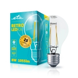 Žárovka LED ETA RETRO LEDka klasik filament 8W, E27, teplá bílá