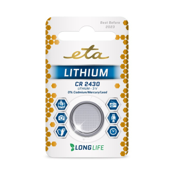 Baterie lithiová ETA PREMIUM CR2430, blistr 1ks