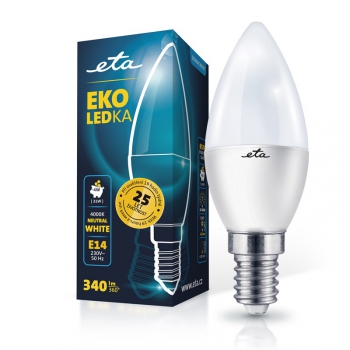 Žárovka LED ETA EKO LEDka svíčka 4W, E14, neutrální bílá