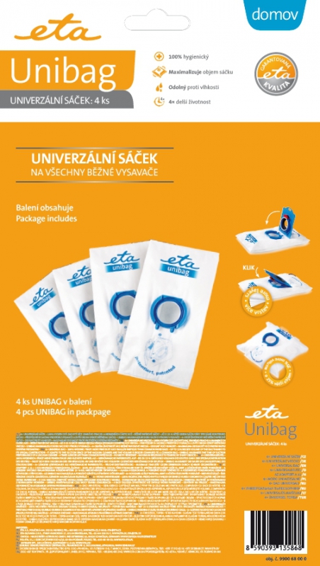 Sáčky do vysavače ETA UNIBAG 9900 68000  bílý/modrý