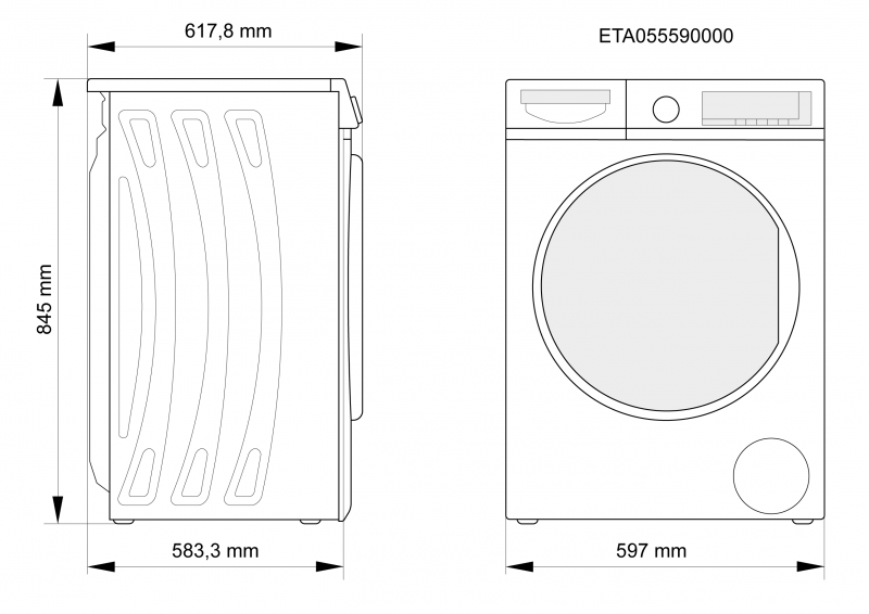 Pračka se sušičkou ETA 055590000 bílá