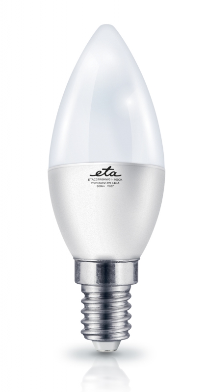 Žárovka LED ETA EKO LEDka svíčka 8W, E14, neutrální bílá