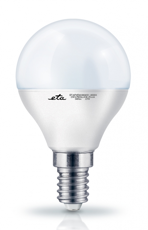 Žárovka LED ETA EKO LEDka mini globe 4W, E14, neutrální bílá