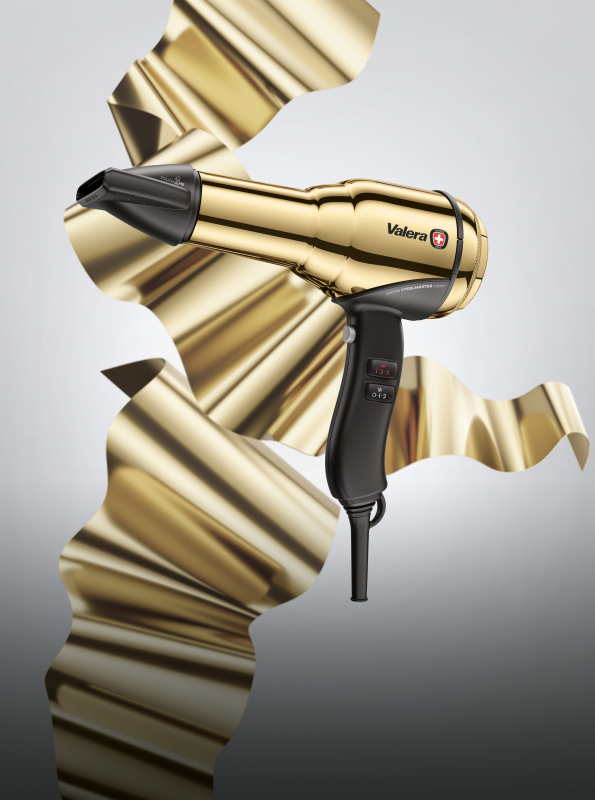 Fén Valera Swiss SteelMaster Light Gold + kosmetika Farmagan zlatý