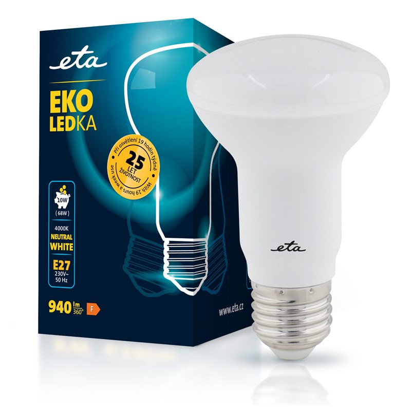 Žárovka LED ETA EKO LEDka reflektor 10W, E27, neutrální bílá